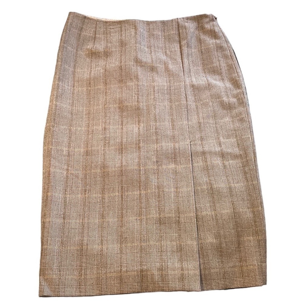 Plaid pencil skirt with metallic thread size 00